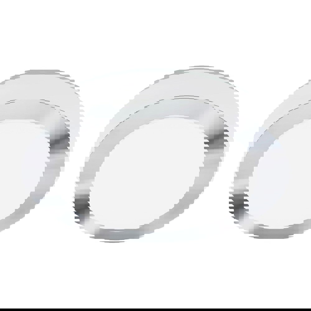 Wall Flush Ceiling Light Colour White Chrome Shade White Plastic Bulb LED 16W Loops