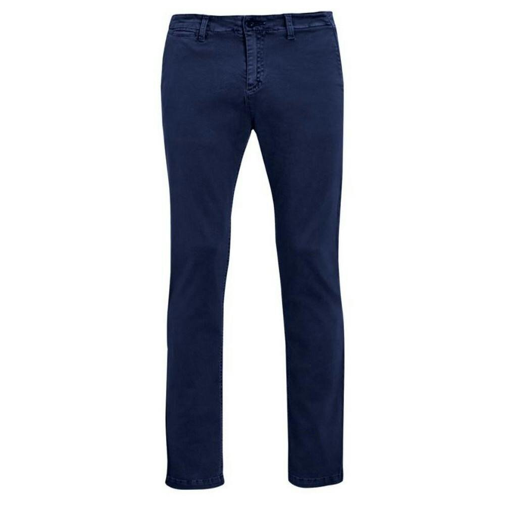 SOLS Mens Jules Chino Trousers - French Navy - French Navy - 98% Cotton/2% Elastane