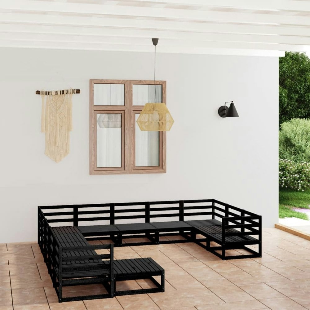 Berkfield 12 Piece Garden Lounge Set Solid Pinewood