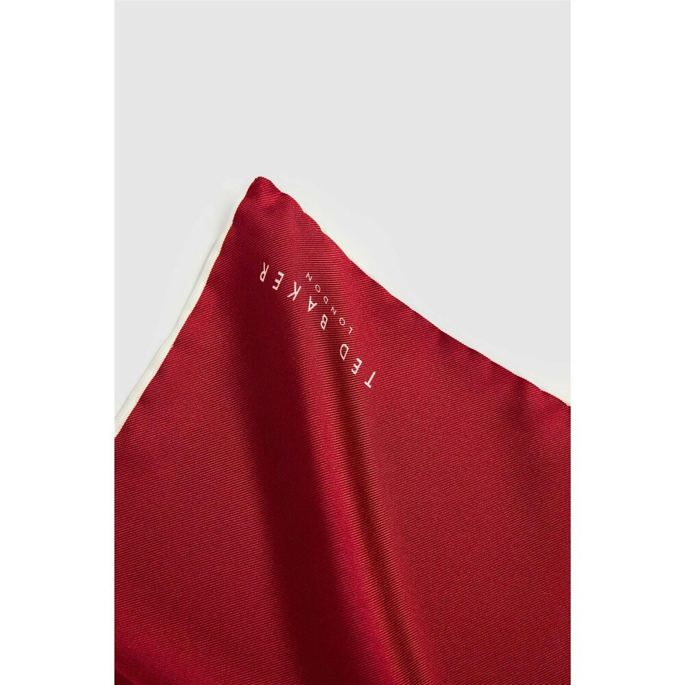 Ted Baker Burgundy Contrast Pocket Square