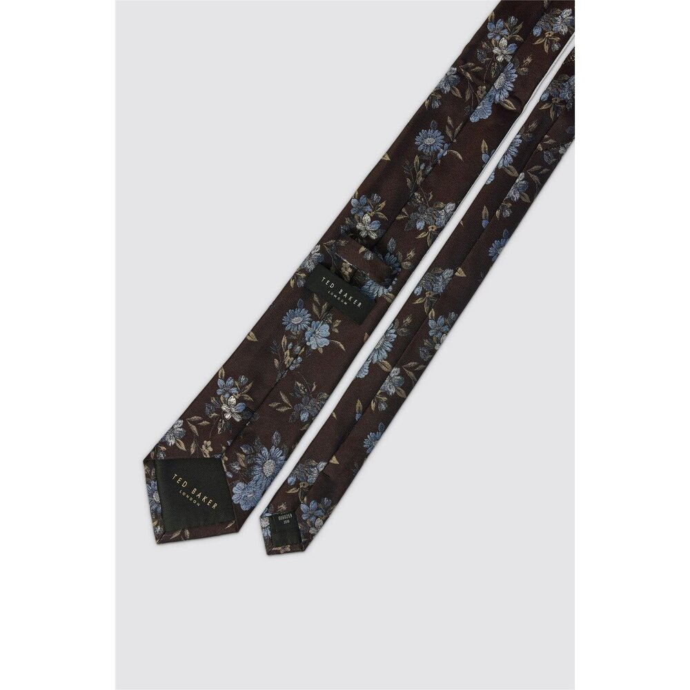 Ted Baker Brown Rustic Floral Tie