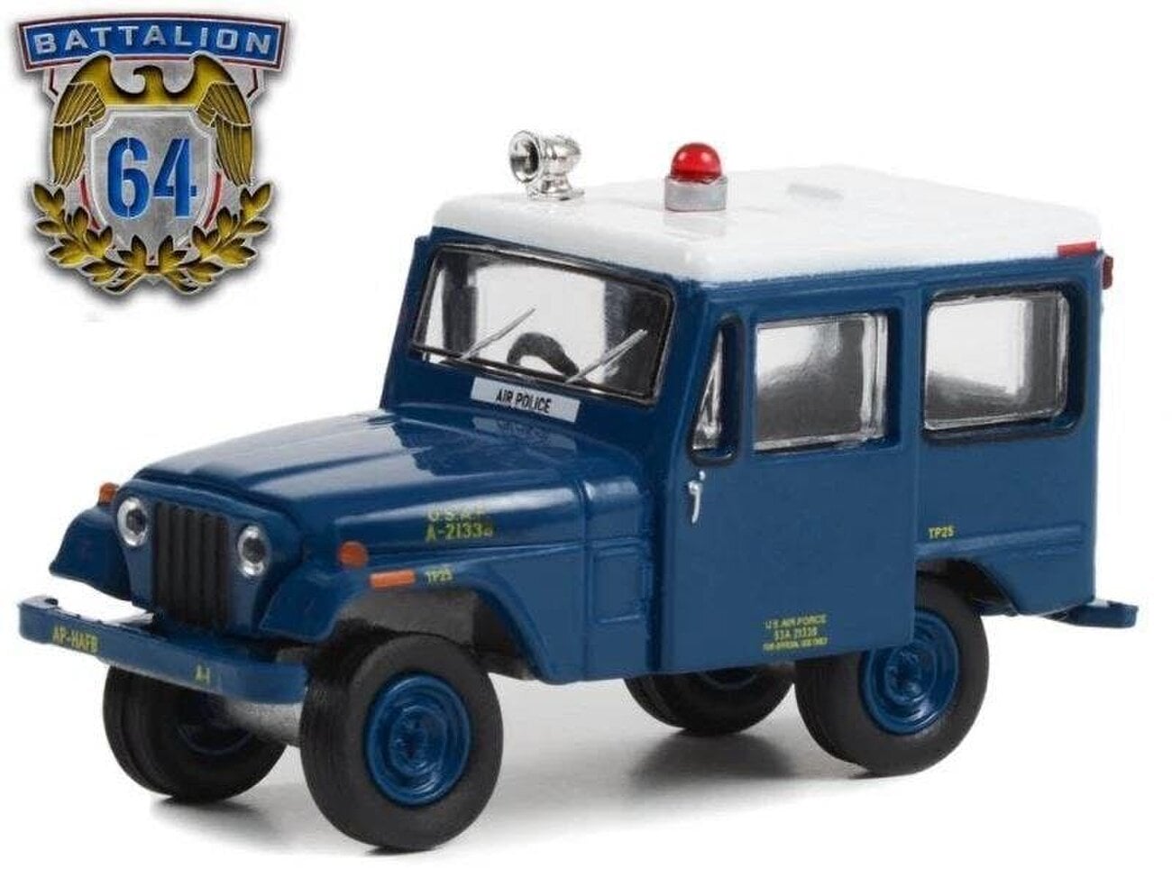 MCSlots 1971 Jeep DJ-5 US Air Force Police 1:64 Scale Greenlight 61030D