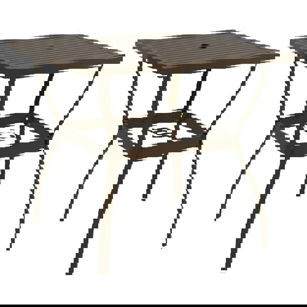 Berkfield Garden Table Brown 81.5x81.5x72 cm Steel