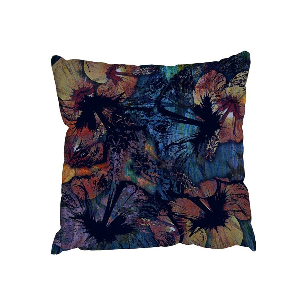 Benjamin Tate Design Decorative dark floral motif (Outdoor Cushion)
