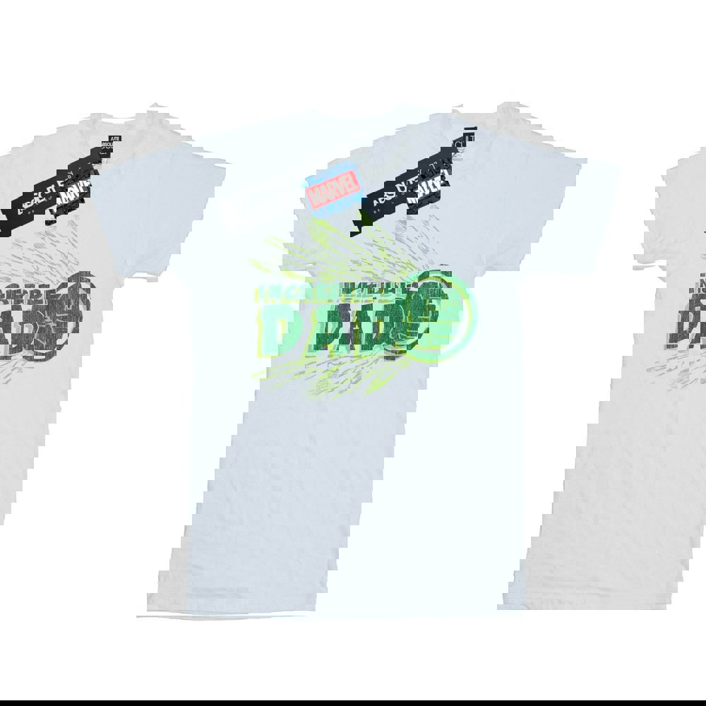 Marvel Mens Hulk Incredible Dad T-Shirt - White