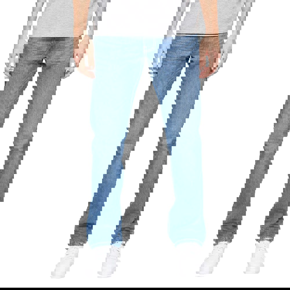 Crosshatch Mens Bandol Straight Leg Jeans - Light Wash