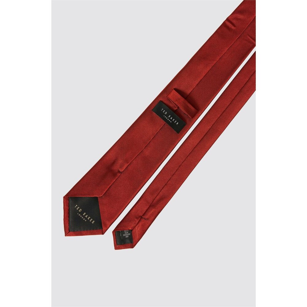 Ted Baker Burnt Orange Silk Twill Tie