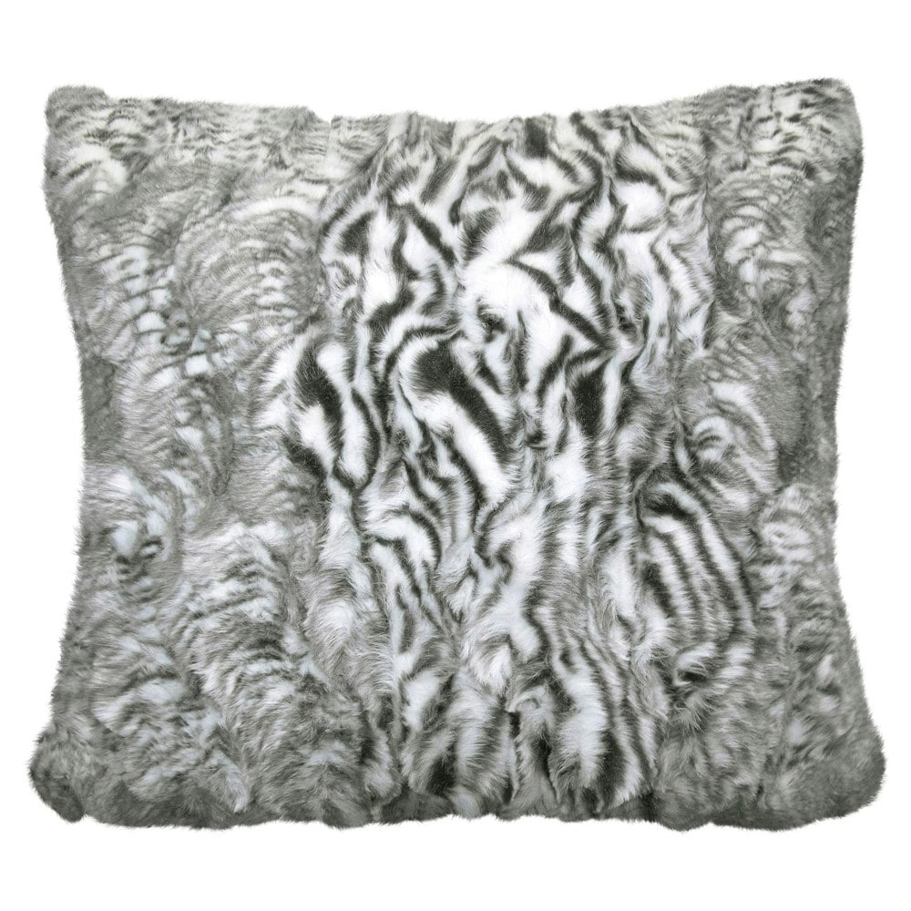 Velosso Animal Print Faux Fur Cushion - 43cm x 43cm