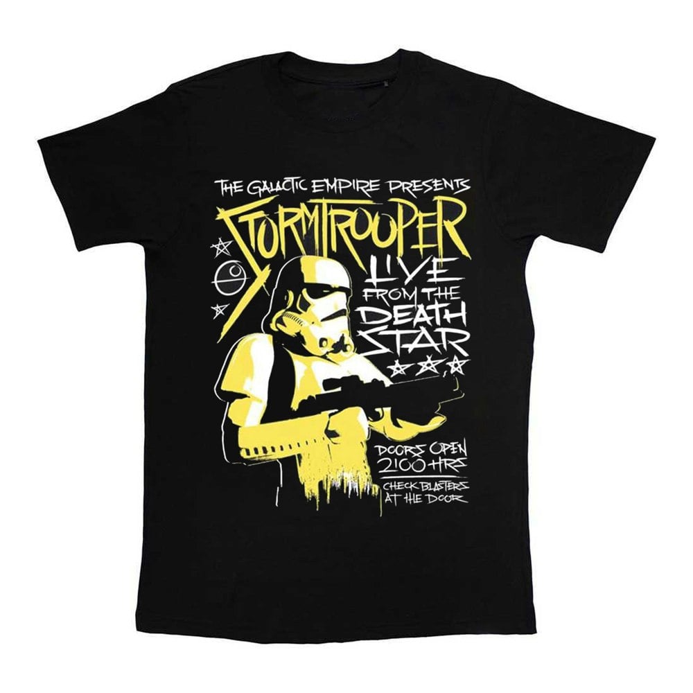 Star Wars Unisex Adult Rock Stormtrooper Cotton T-Shirt - Black