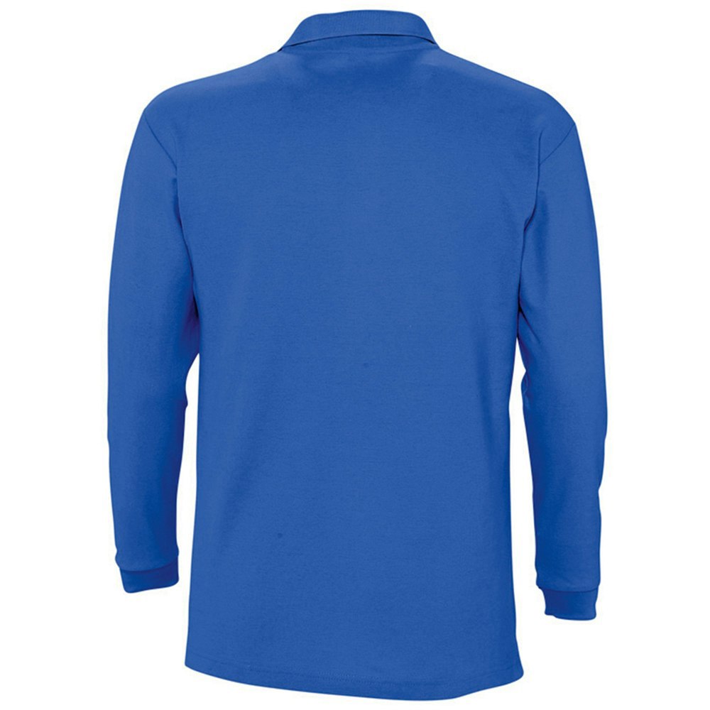 SOLS Mens Winter II Long Sleeve Pique Cotton Polo Shirt - Royal Blue