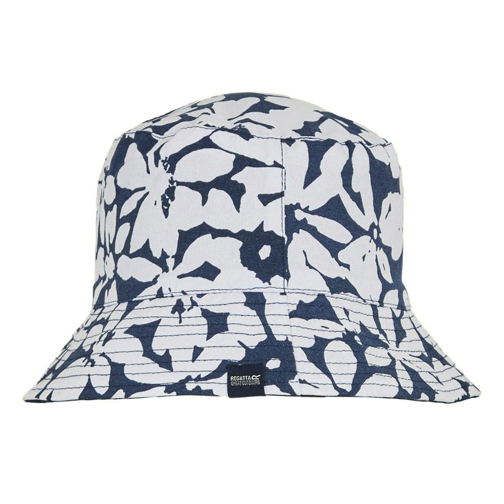 Regatta Womens/Ladies Abstract Floral Reversible Bucket Hat - Navy