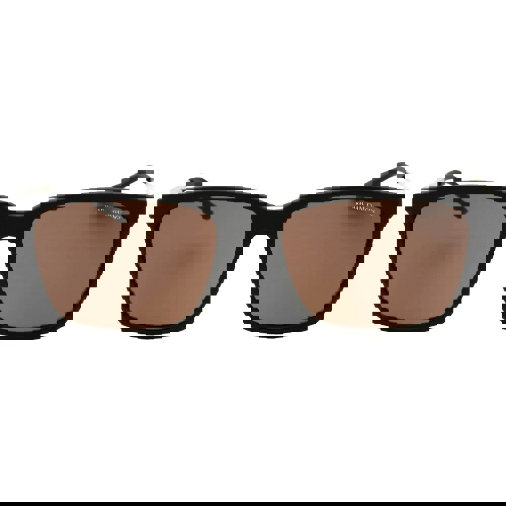Armani Exchange Brown Lens Matte Black Sunglasses One Size