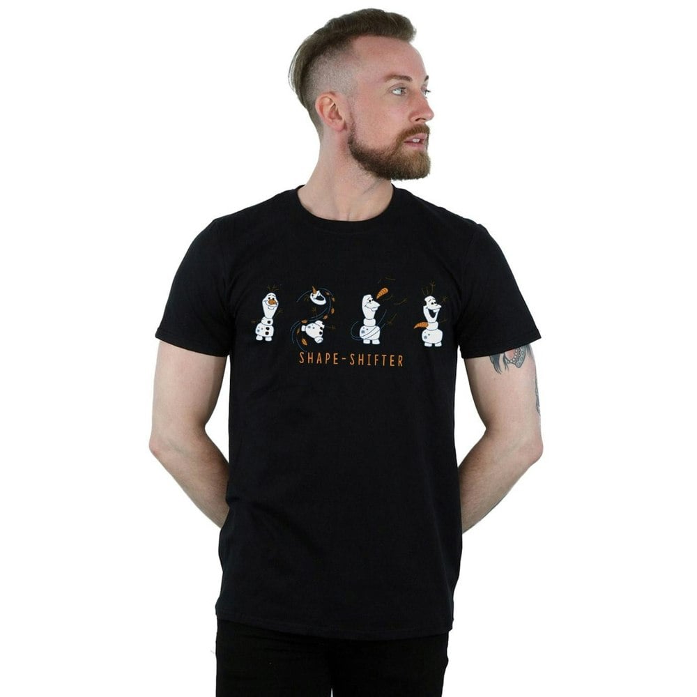 Disney Mens Frozen 2 Olaf Shape-Shifter T-Shirt - Black