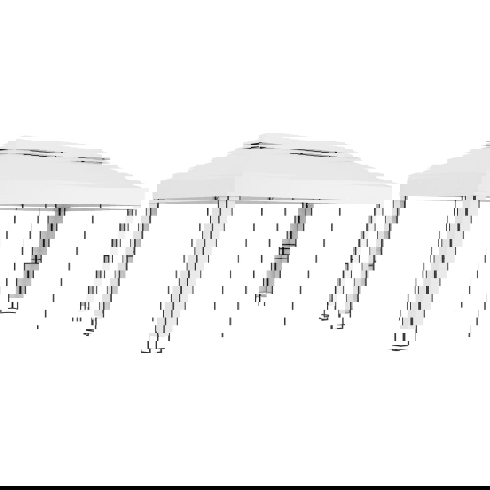 Berkfield Gazebo with Double Roof 3x6 m White