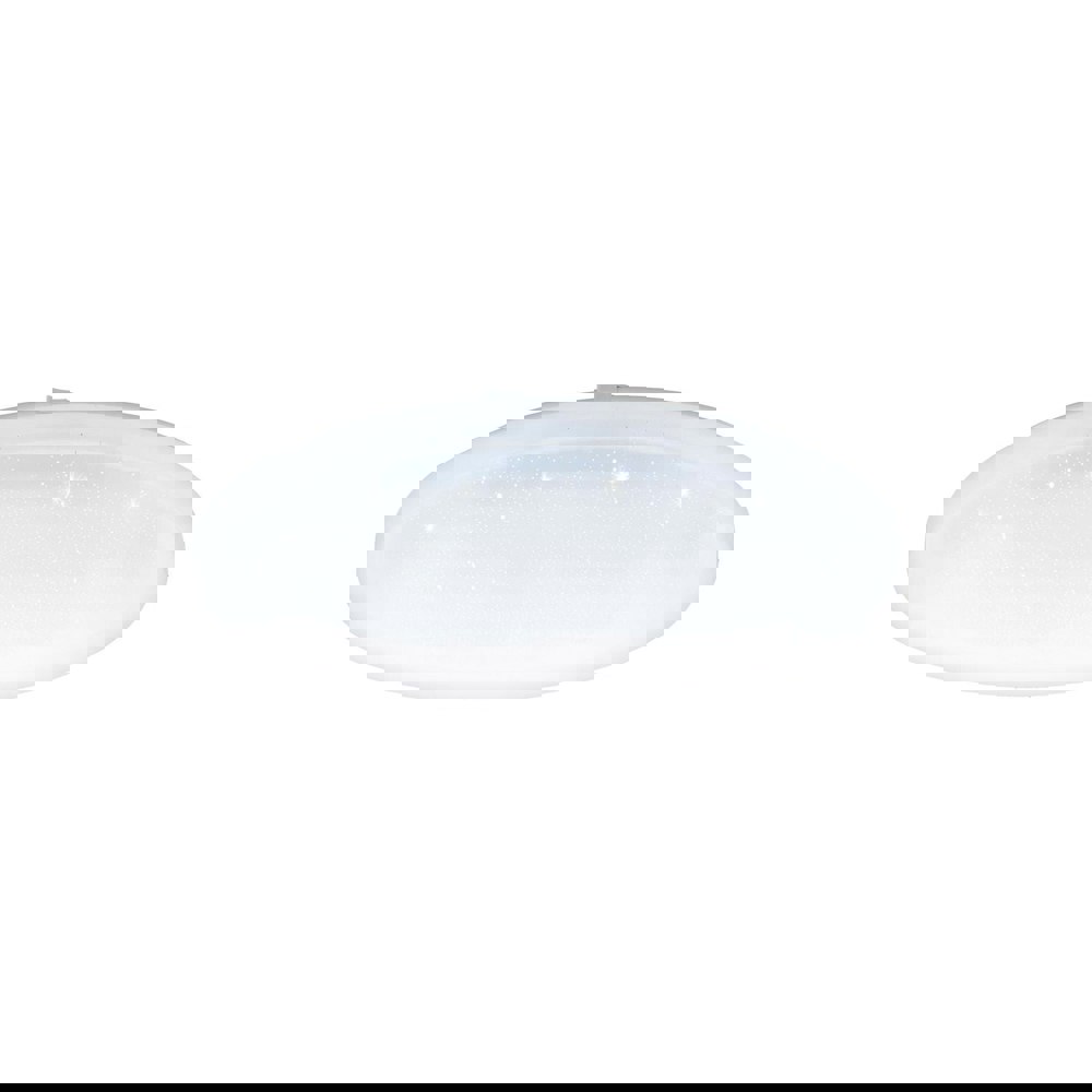 Wall Flush Ceiling Light White Shade White Plastic Crystal Effect LED 33.5W Loops