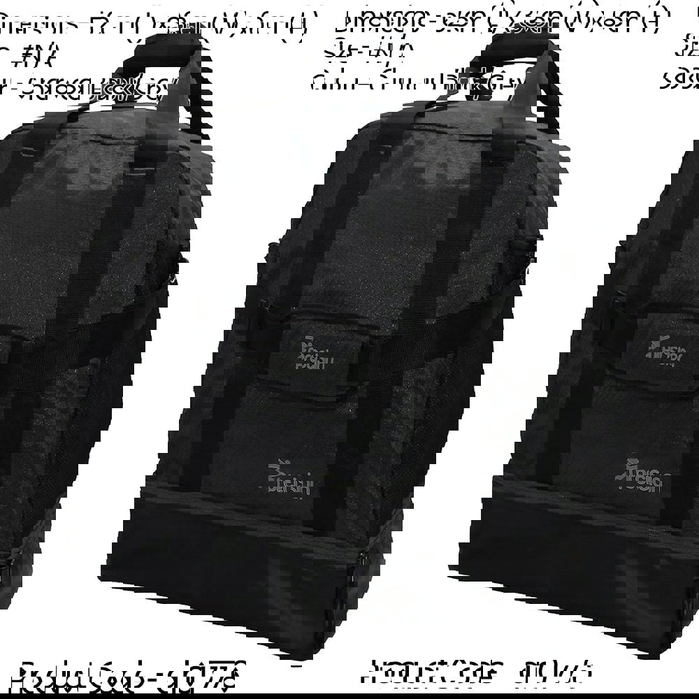 47x23x36cm Players Twin Kit Bag - BLACK/GREY 44L Boot/Shoe Compartment Football