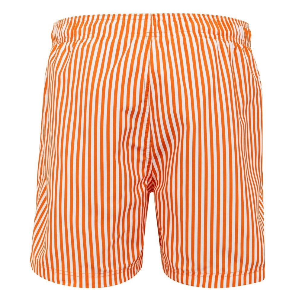 Regatta Mens Loras Stripe Swim Shorts - Celosia Orange