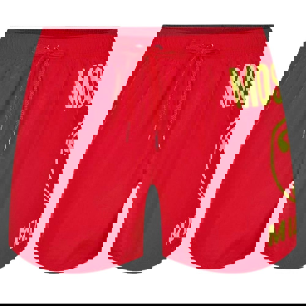 Moschino Large Milano Logo Red Short Swim Shorts S
