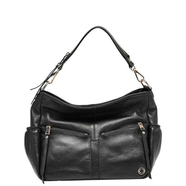 KeriKit London Lennox Midi Pebble Leather Handbag - Black