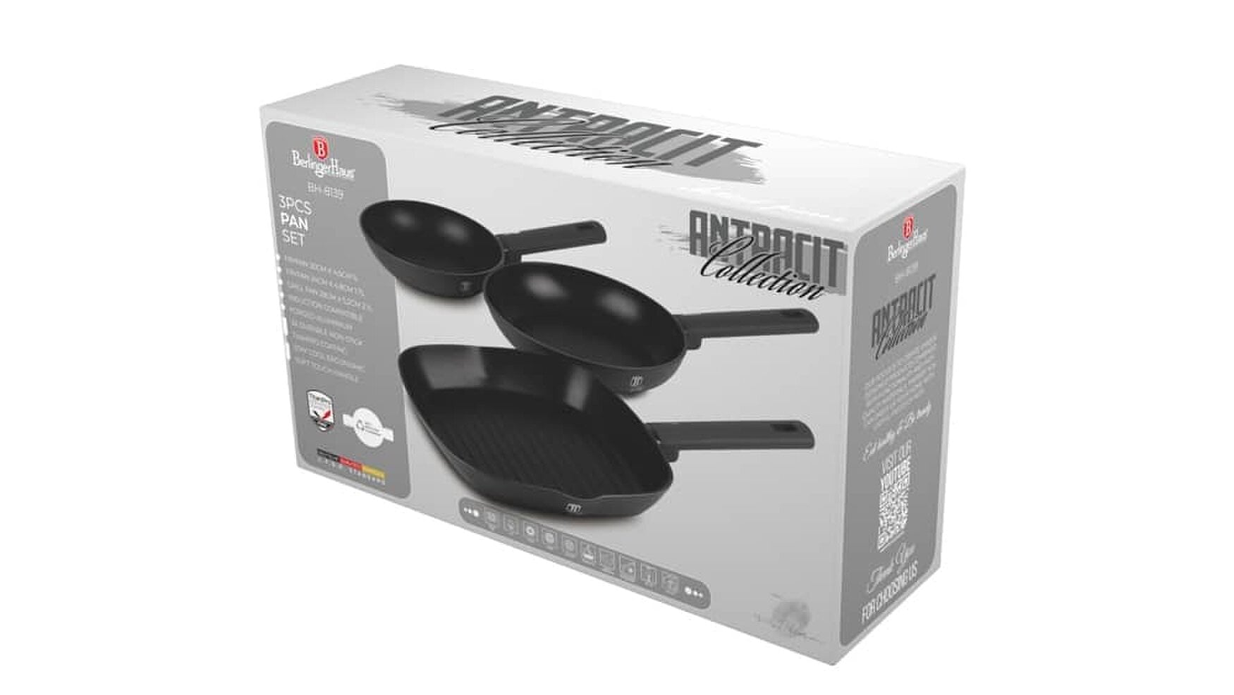 Berlinger Haus 3 pcs Frypan Set Berlinger Haus BH8139 Anthracite