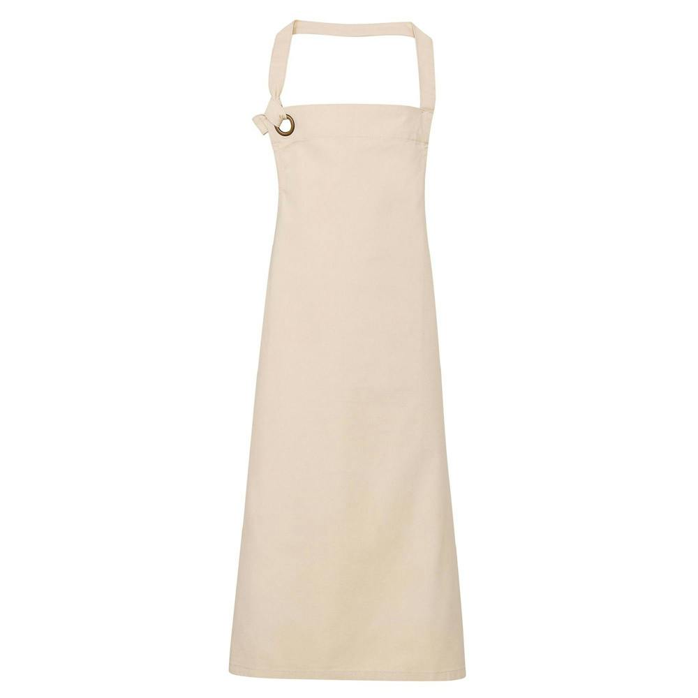 Premier Unisex Calibre Heavy Cotton Canvas Bib Apron (Pack of 2) - Natural