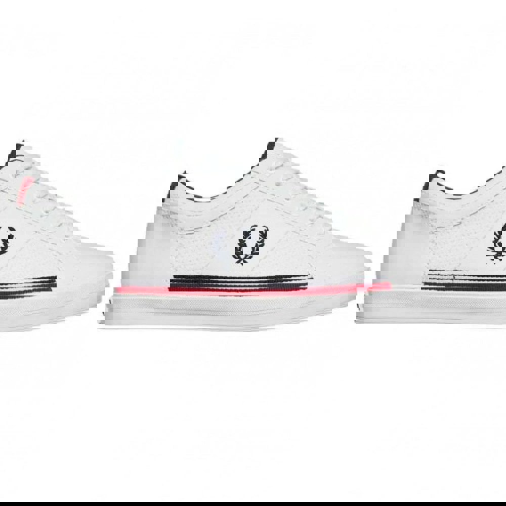 Fred Perry Baseline Perf Leather Trainers - White