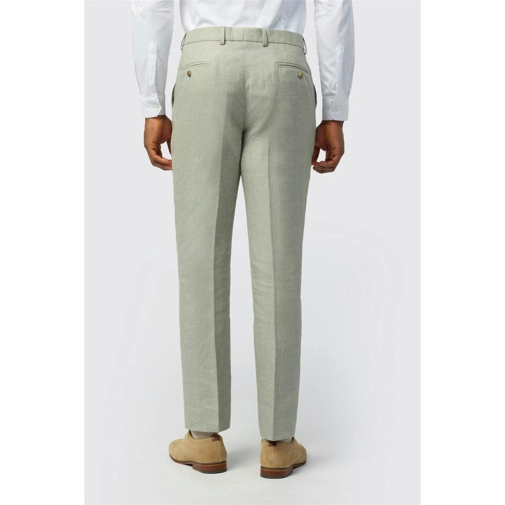 Ted Baker Tailored Fit Sage Linen Cotton Trousers