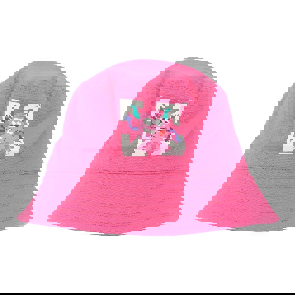 Off White Childrens/Kids Monster Bucket Hat - Pink/White