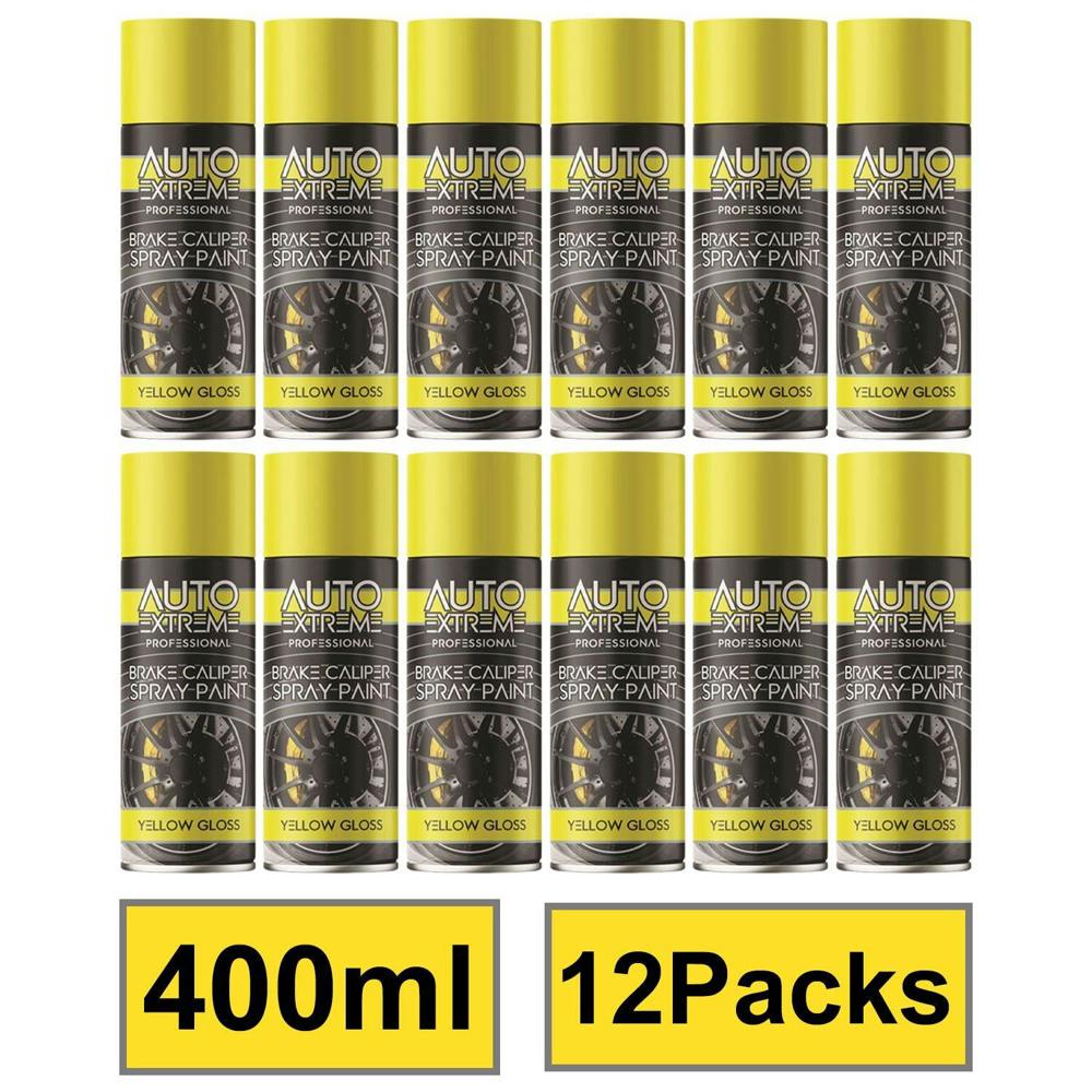 Auto Extreme 12X - Break Caliper Yellow Gloss Spray Paint 400ml