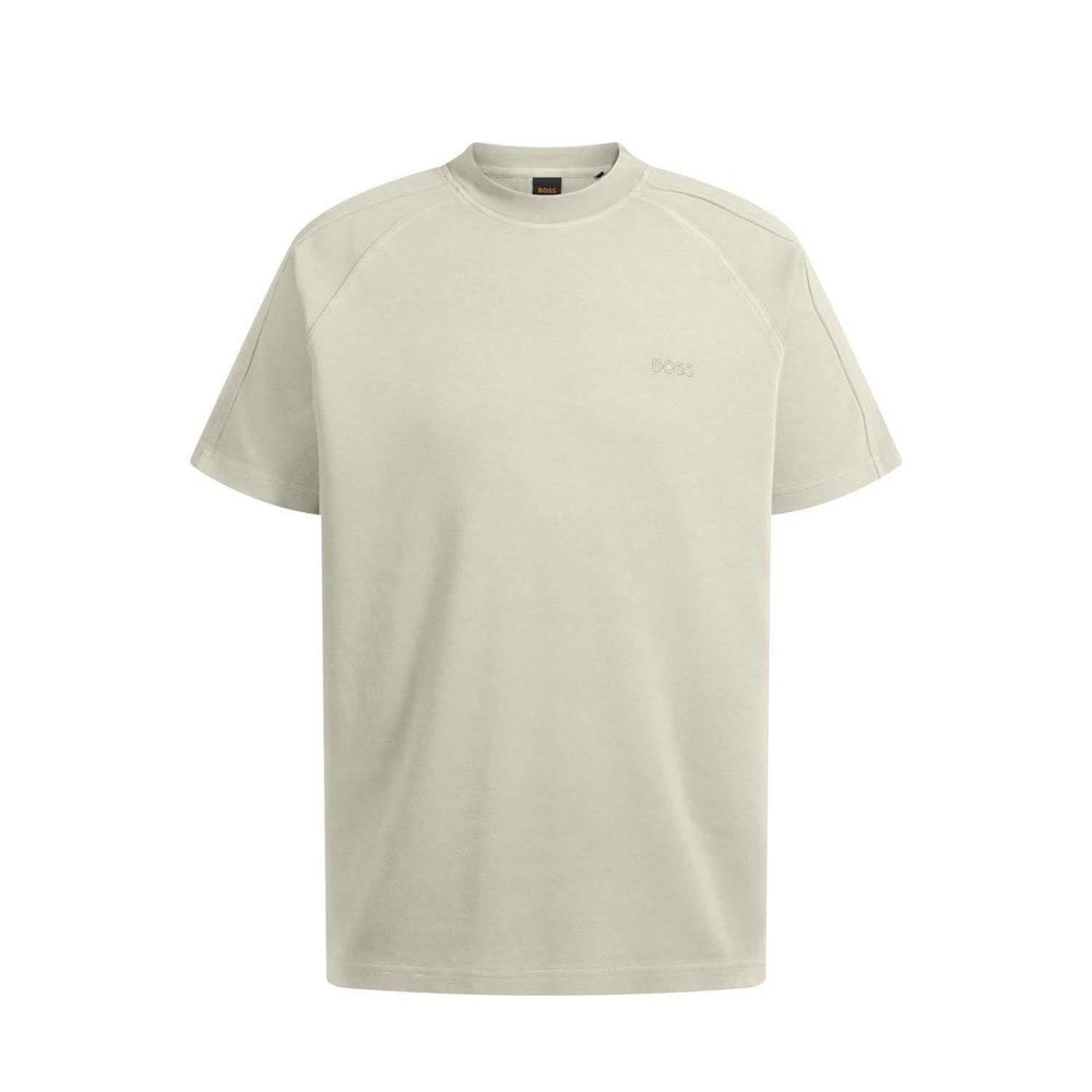 Boss Mens Embroidered Logo T-Shirt - Beige