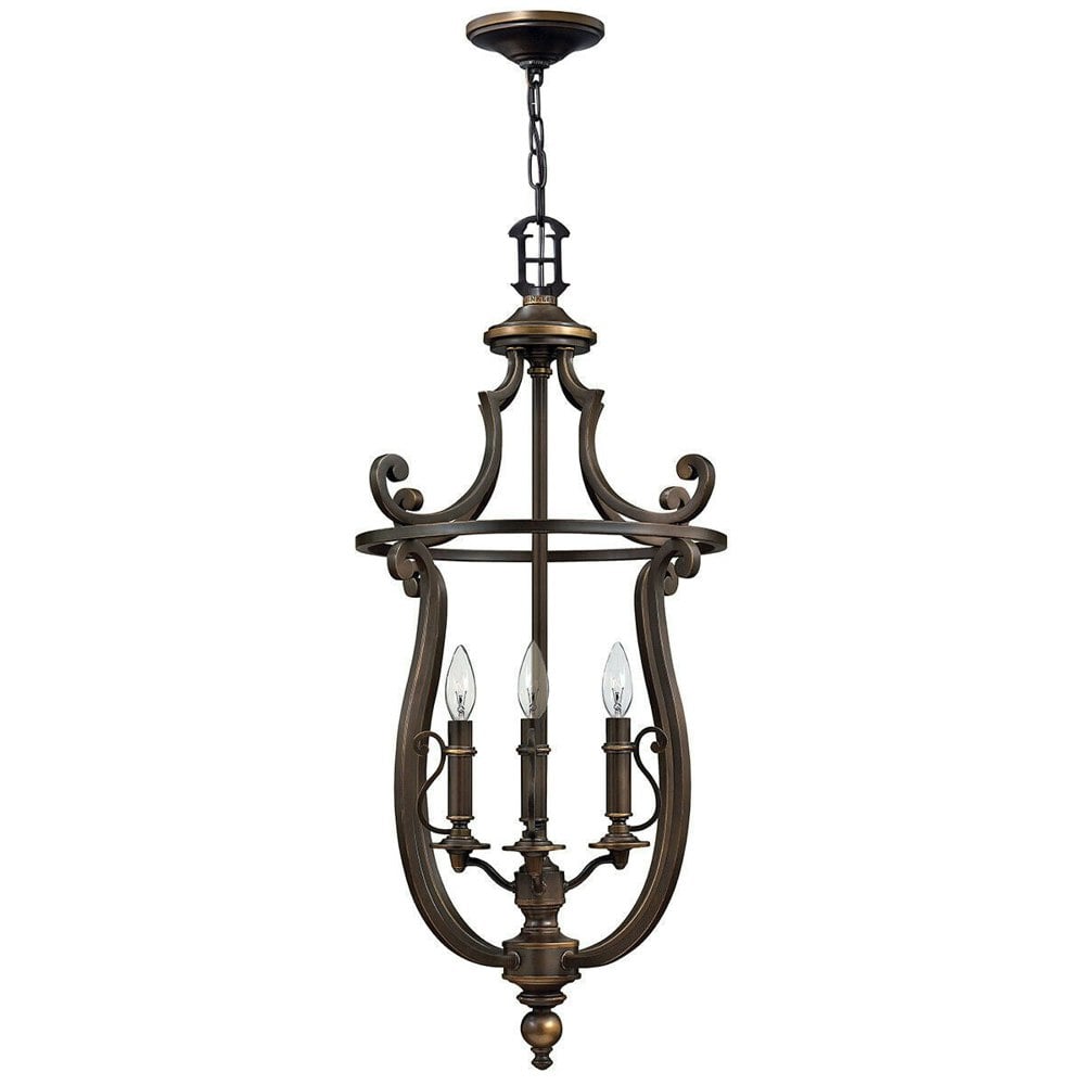 4 Bulb Chandelier Hanging Pendant LIght Olde Bronze LED E14 60W Bulb Loops