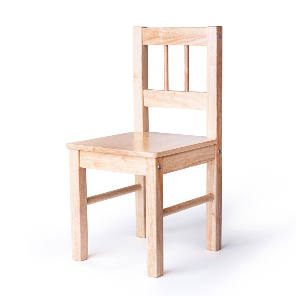 Bigjigs Toys Natural Wood Chair, Ideal For Any Playroom Or Bedroom, Seat Height 30cm