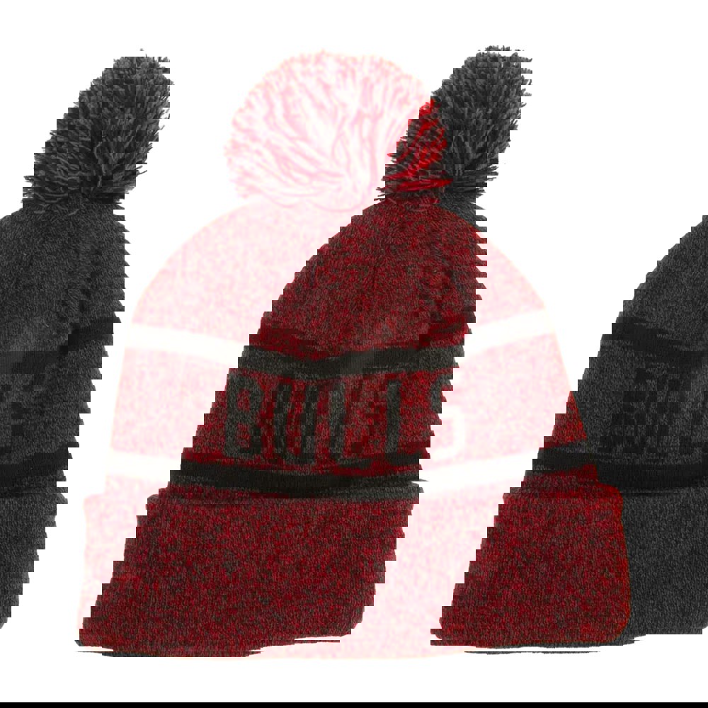 New Era Jake Chicago Bulls Knitted Bobble Beanie - Red