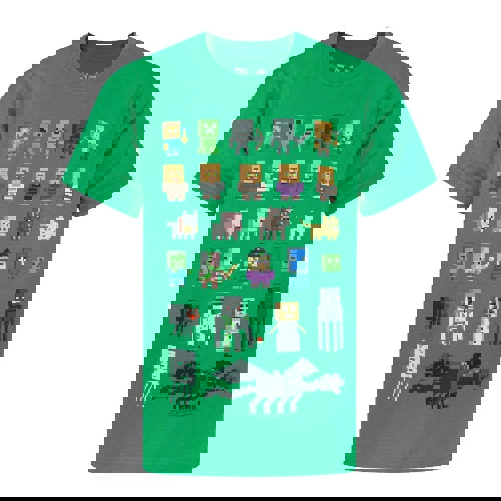 Minecraft Boys Sprites T-Shirt - Green