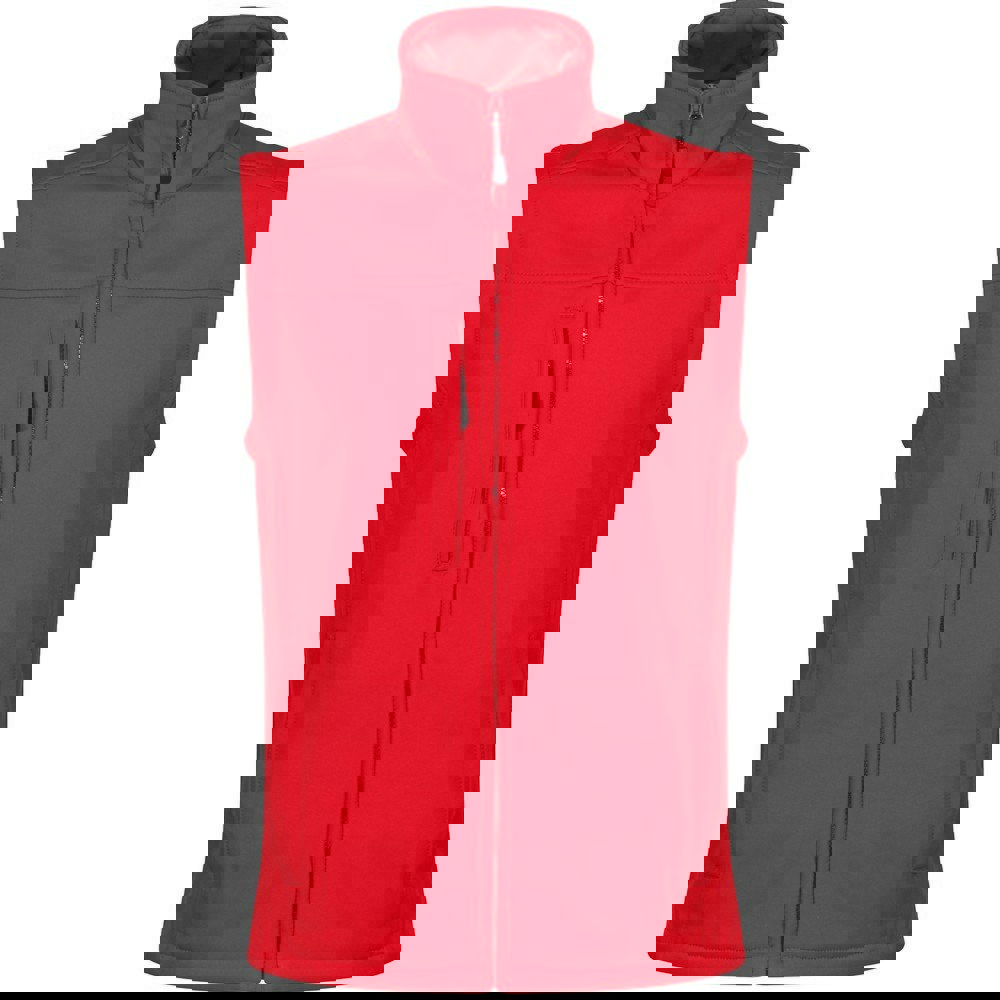 Regatta Mens Flux Softshell Bodywarmer / Sleeveless Jacket Water Repellent And Wind Resistant - Classic Red