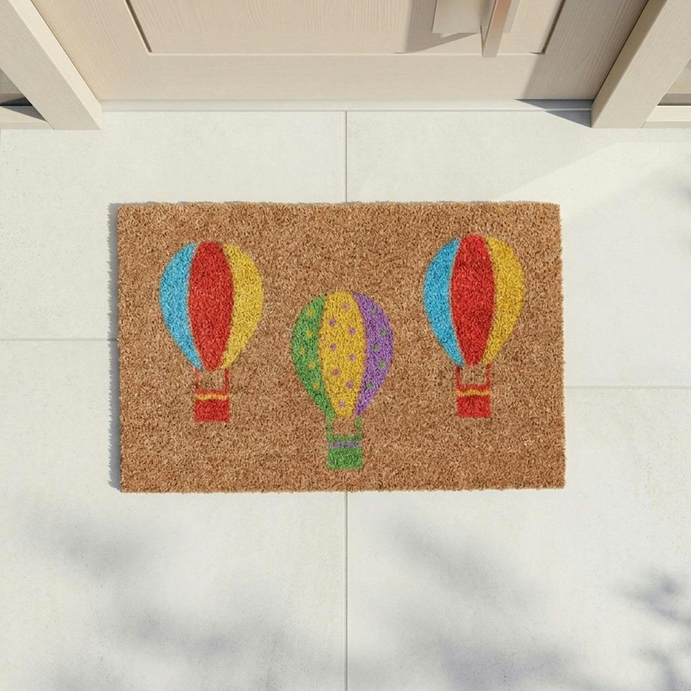 Garden Greatness Hot Air Balloons Natural Coir Doormat