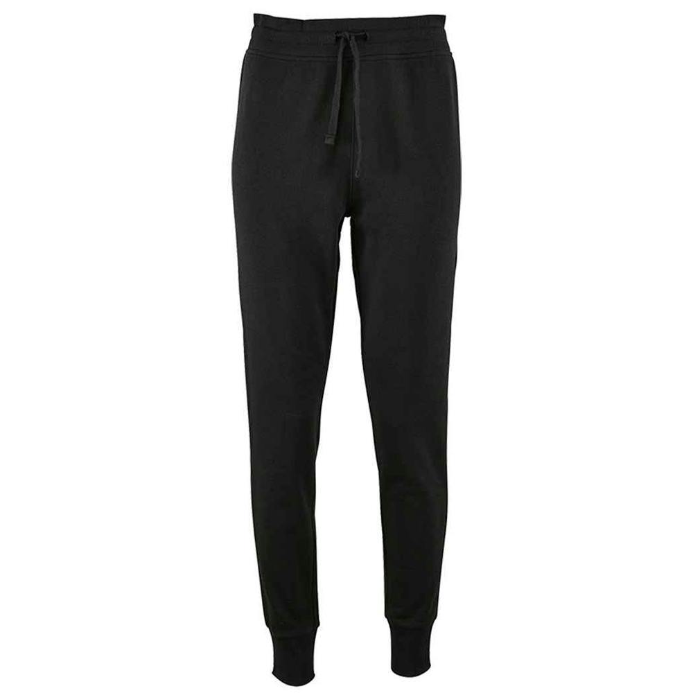 SOLS Womens/Ladies Jake Slim Jogging Bottoms - Black - Black - M R - 50% Cotton/50% Polyester