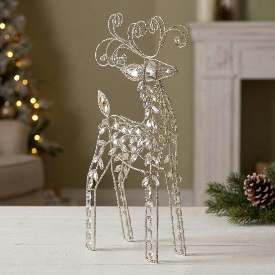 Garden Greatness Festive Diamante Reindeer Ornament