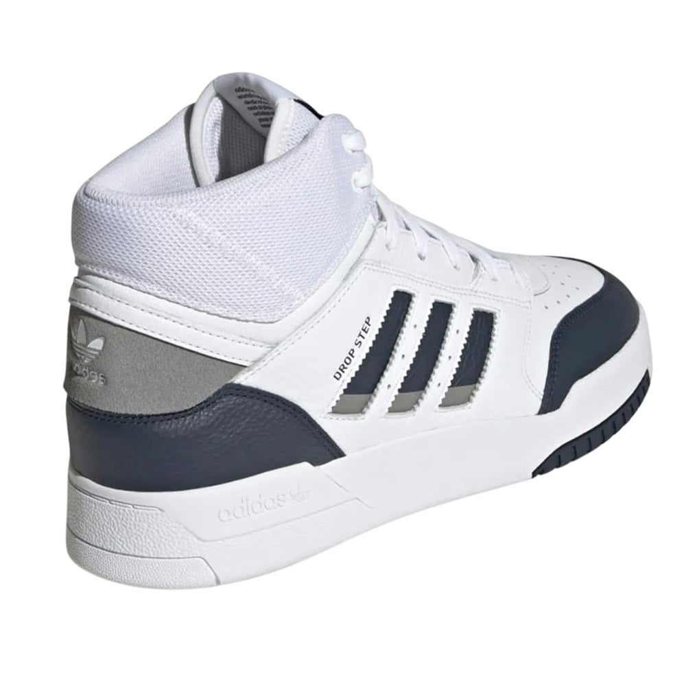 Adidas Unisex Adult Drop Step Leather Mid Cut Trainers - White
