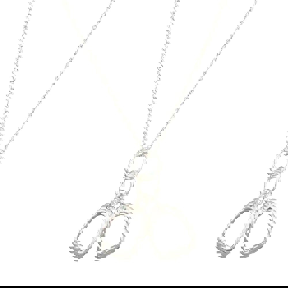 Sterling Silver Two Stirrup Charm Necklace - Reeves & Reeves