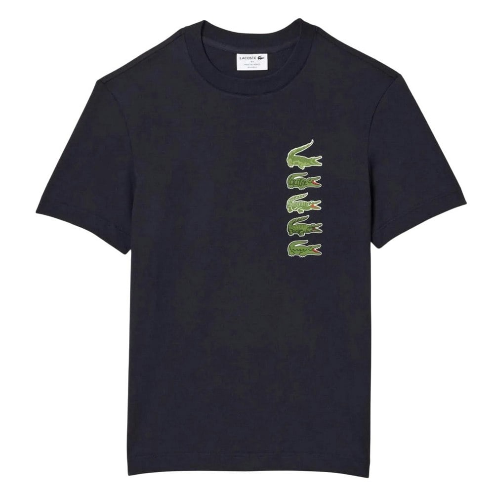 Lacoste Mens Iconic Croc Regular T-Shirt - Blue