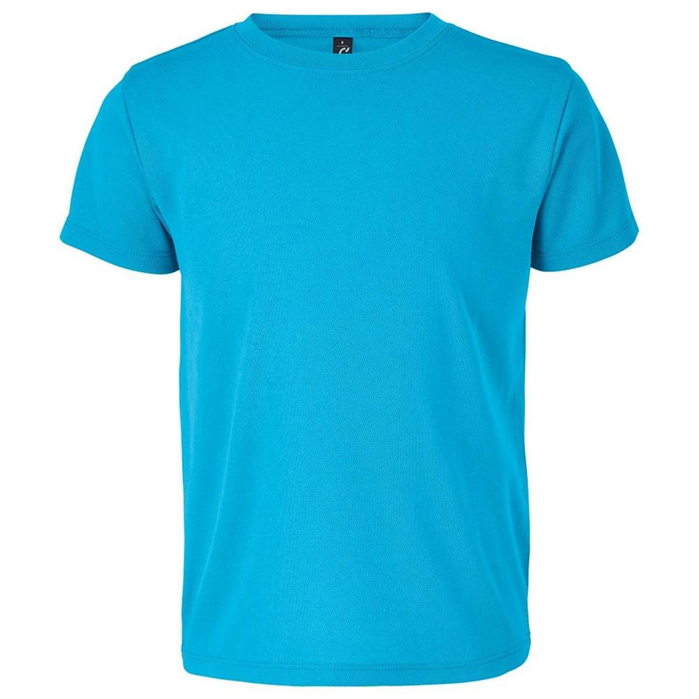 SOLS Childrens/Kids Sprint Sports T-Shirt - Aqua - Aqua - 100% Recycled Polyester