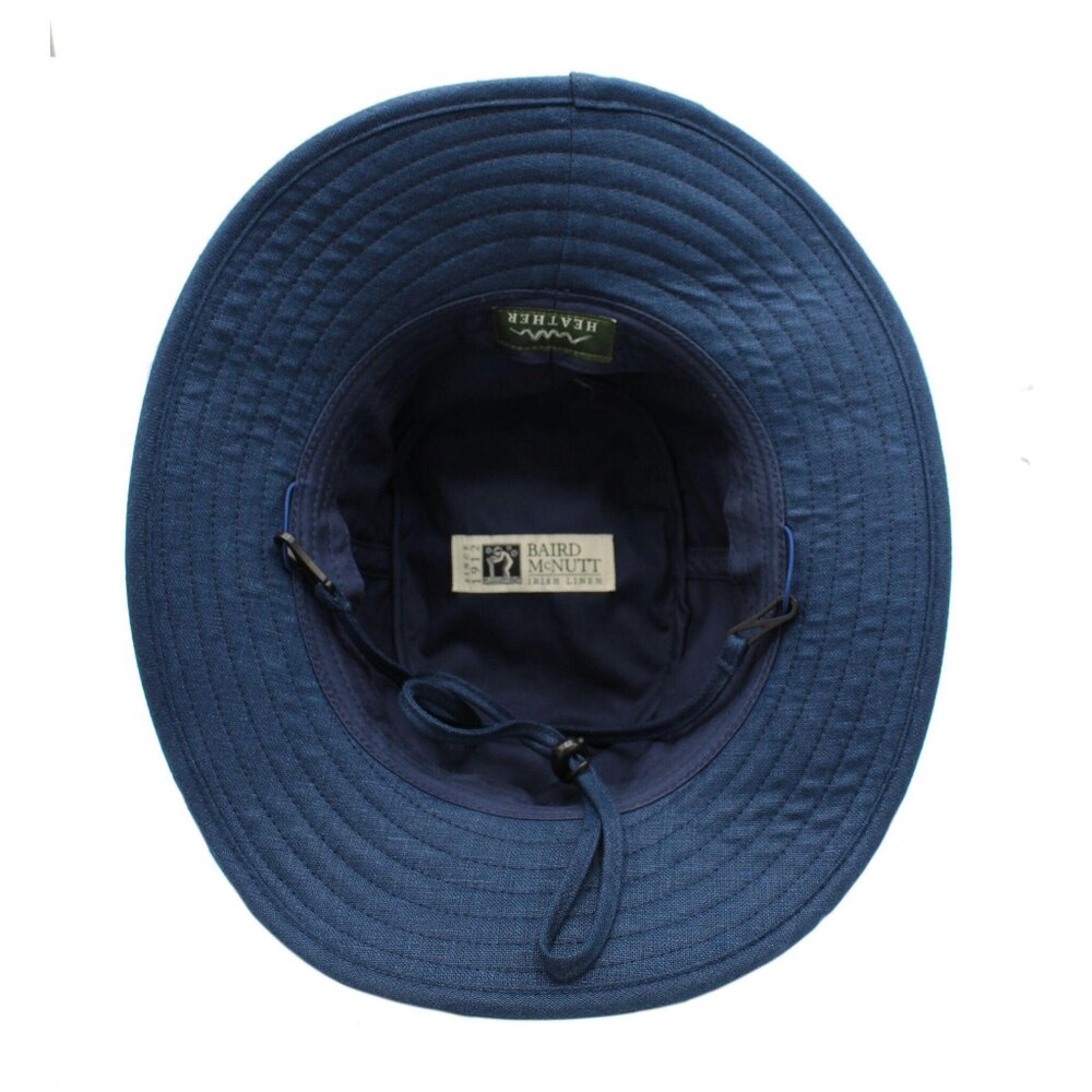Heather Hats & Accessories Sun Resistant Irish Linen Bucket Hat, Cotton Lining, Outdoor Wear, Maritime Blue