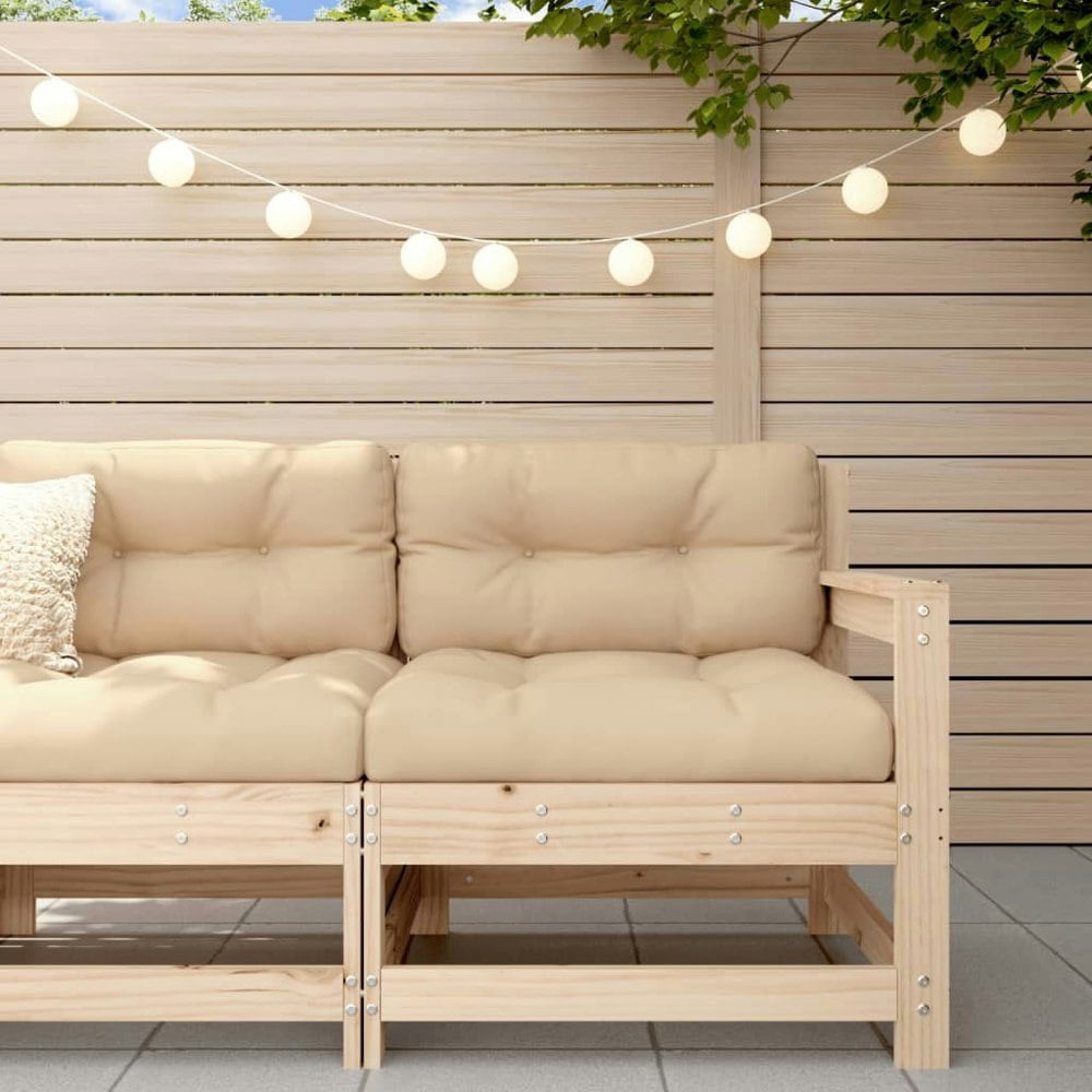 Berkfield Garden Chair with Cushions Solid Wood Pine