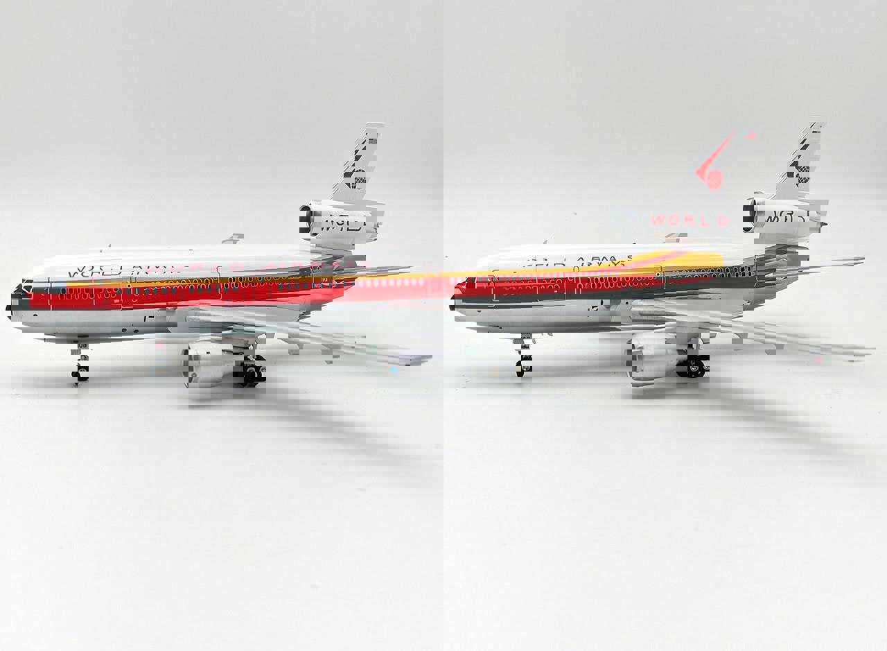 InFlight200 World Airways DC-10-30CF N108WA With Stand 1:200 Scale Inflight200 IF103WA1123P