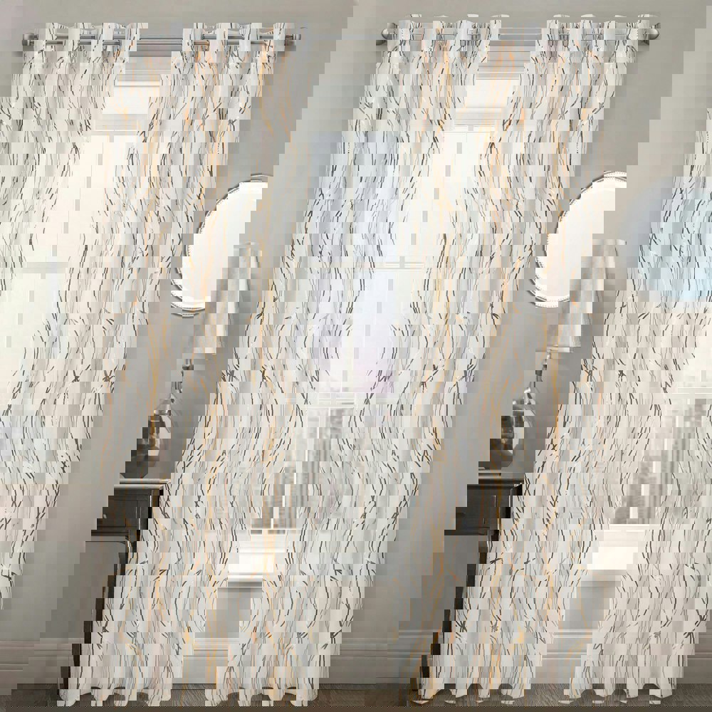 Velosso Swirls Eyelet Voile Panel - 150cm x 182cm
