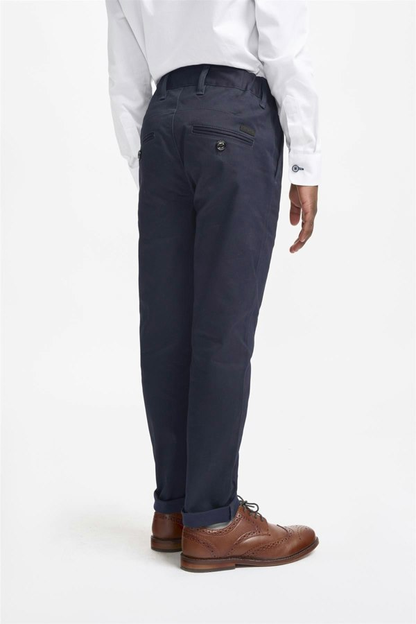 Boys Dakota Navy Trousers Back