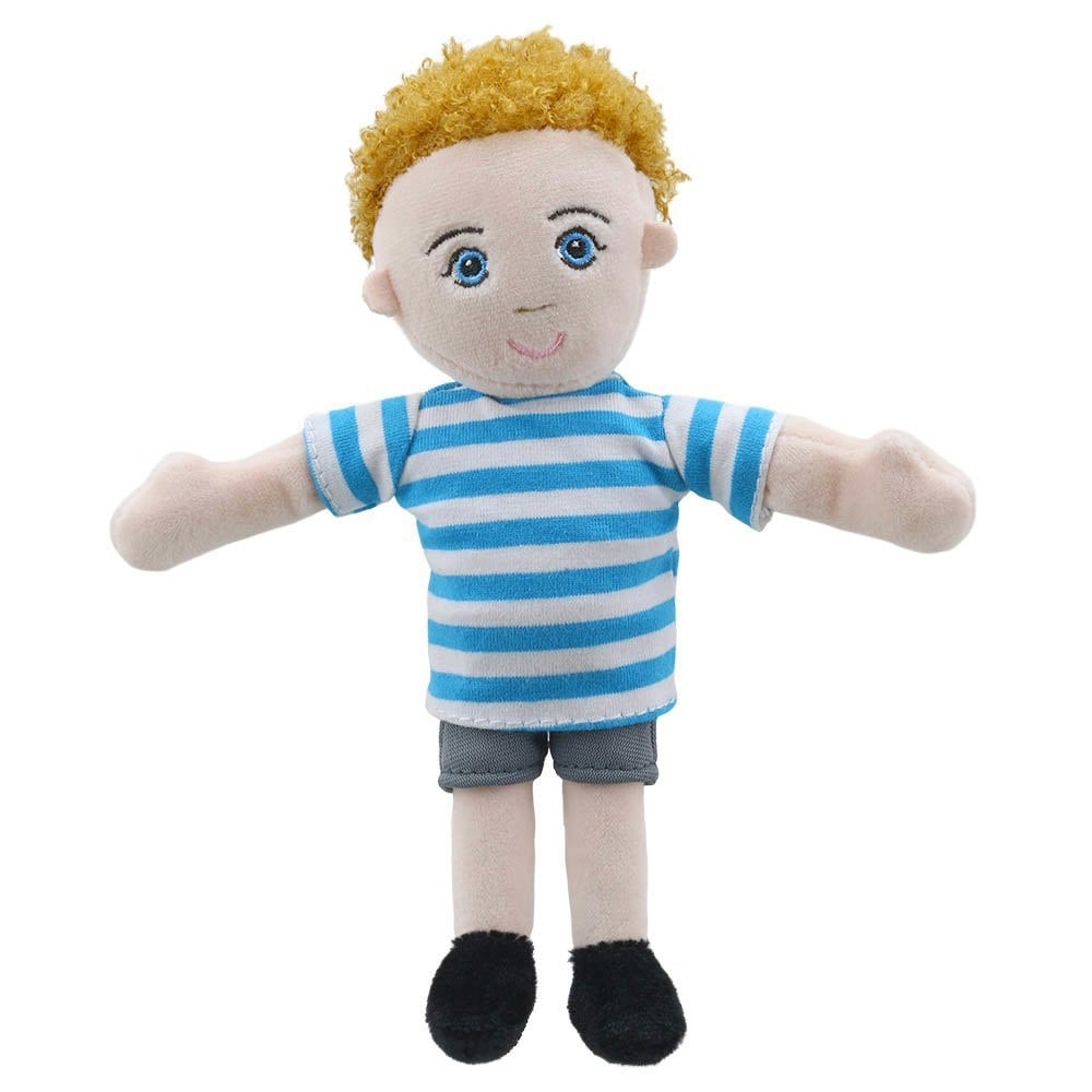 The Puppet Company Finger Puppets: Boy (Blue/White Top)