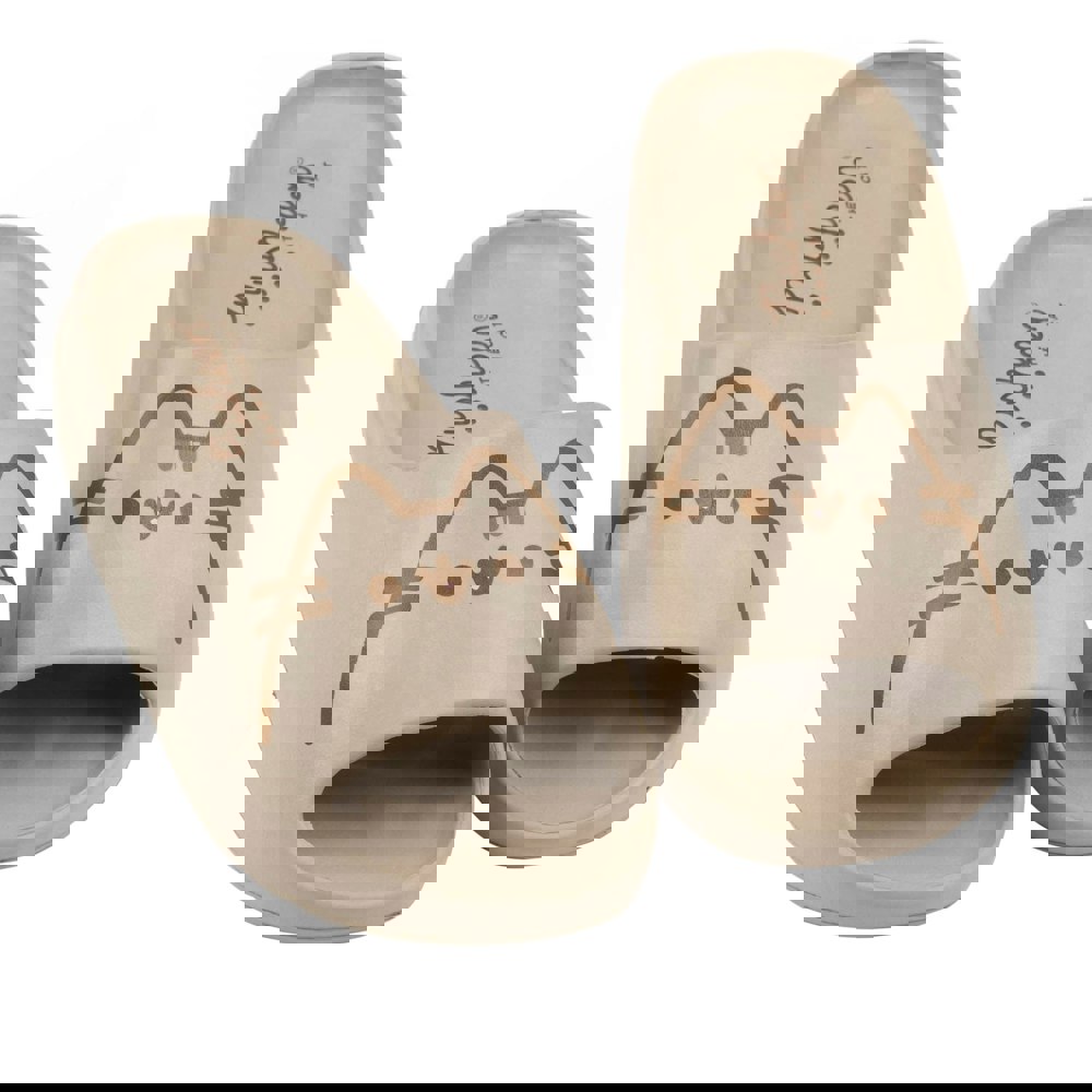 Pusheen Girls Moulded Footbed Sliders - Brown