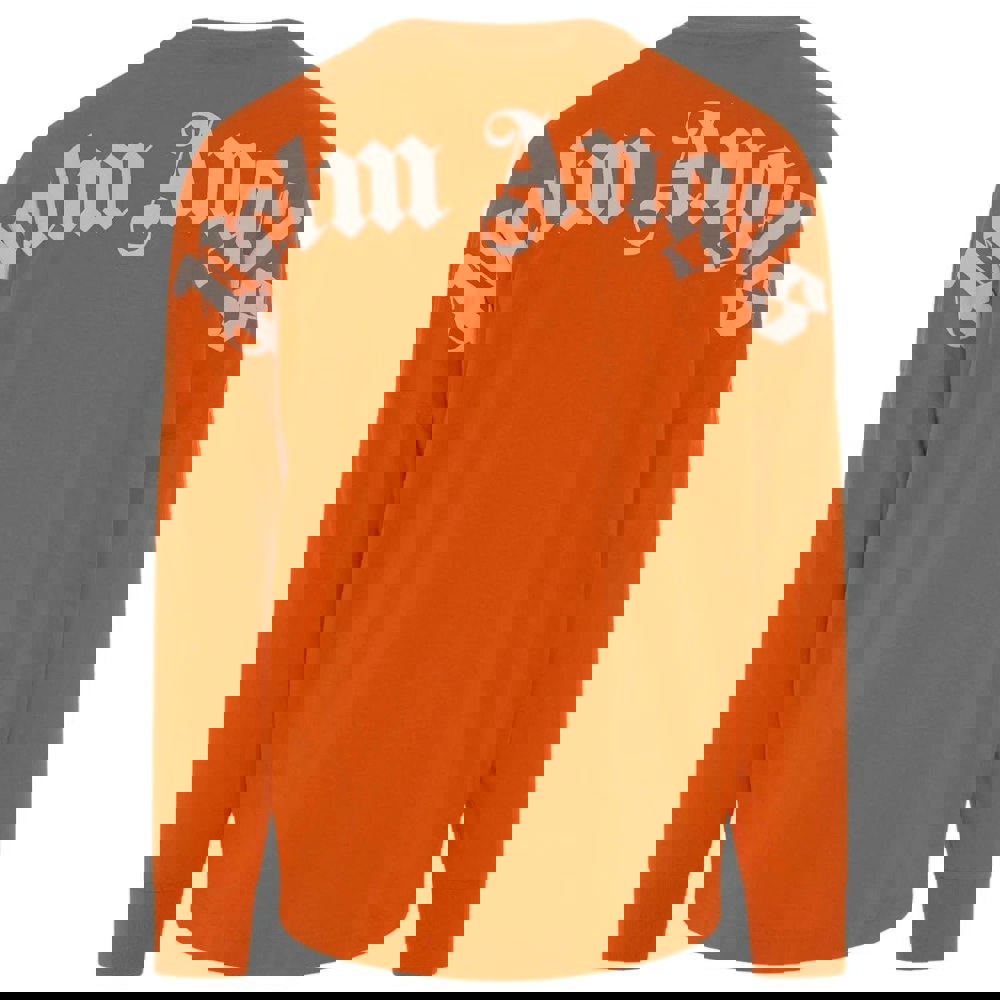 Palm Angels Classic Logo Long Sleeve Orange T-Shirt XS